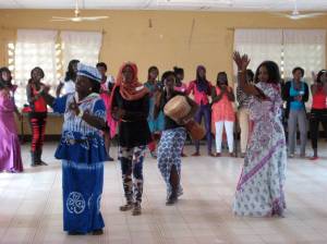 Singing and dancing Gambian style